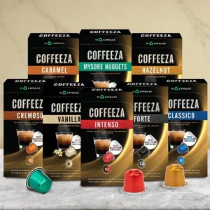 Coffeeza Value Pack Of 80 Coffee Capsules - Aluminium Coffee Pods | Box Of 8